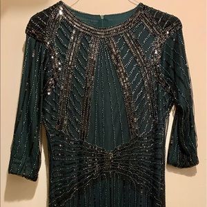 Emerald green formal dress tznius tzniut gown